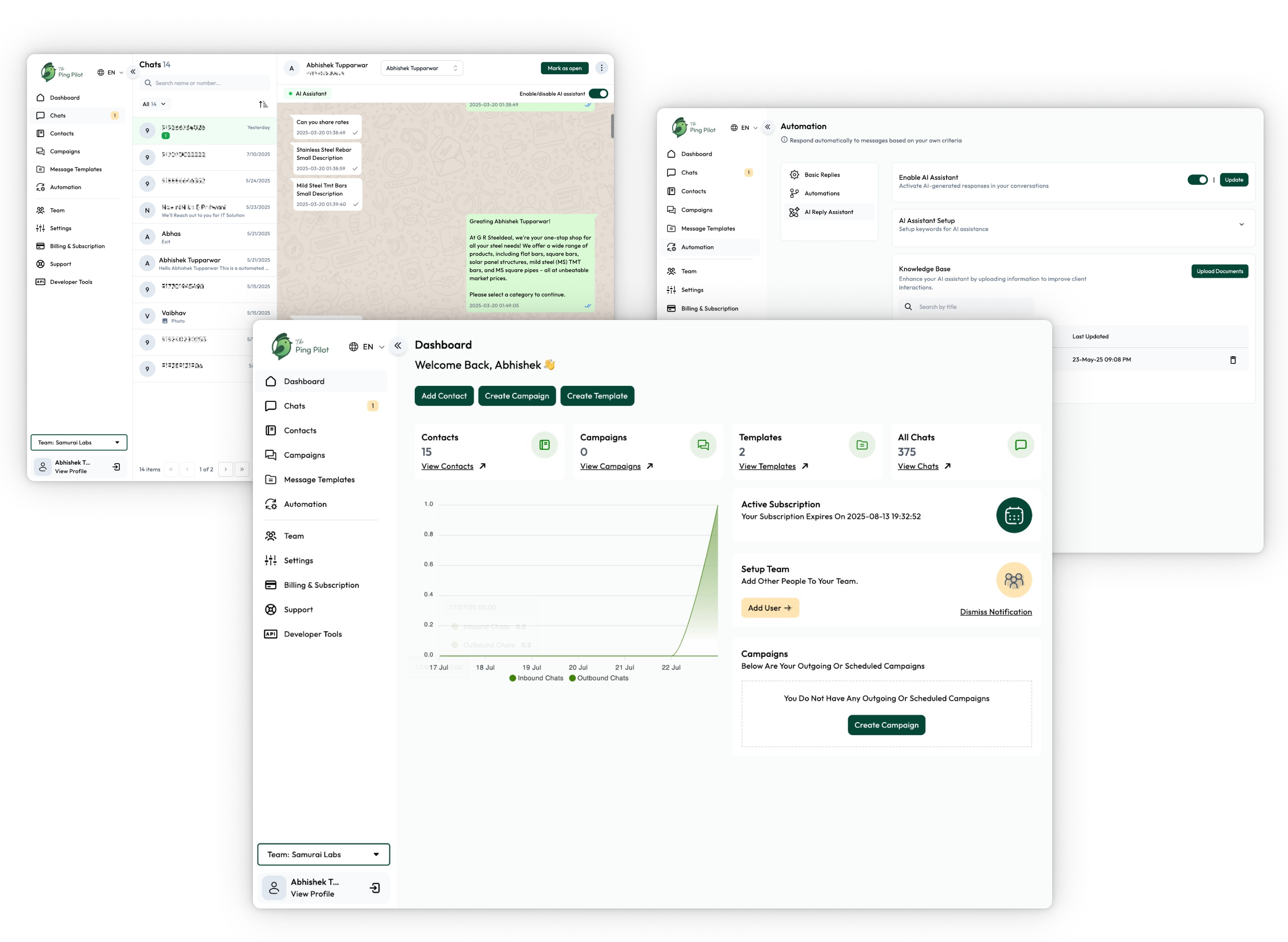 Features Dashboard
